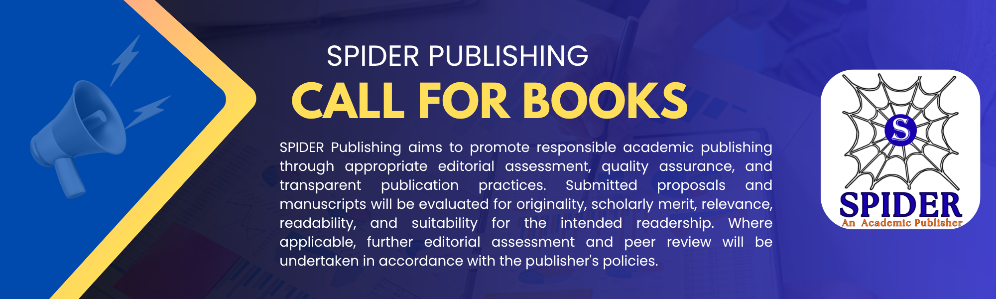 spider publishing books call for paper